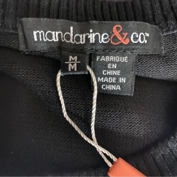 Mandarine & Co Long Sleeve Argyle V Neck Sweater Black & Purple M Dark Acadamia - Picture 4 of 8